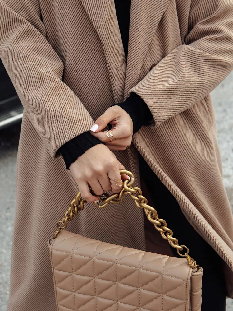 Sieviešu brūns mētelis Abel