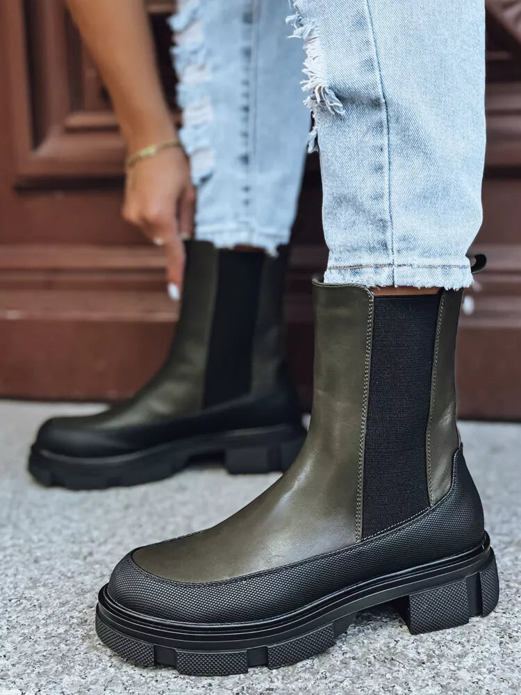 Sieviešu zābaki zaļi salna krāsā