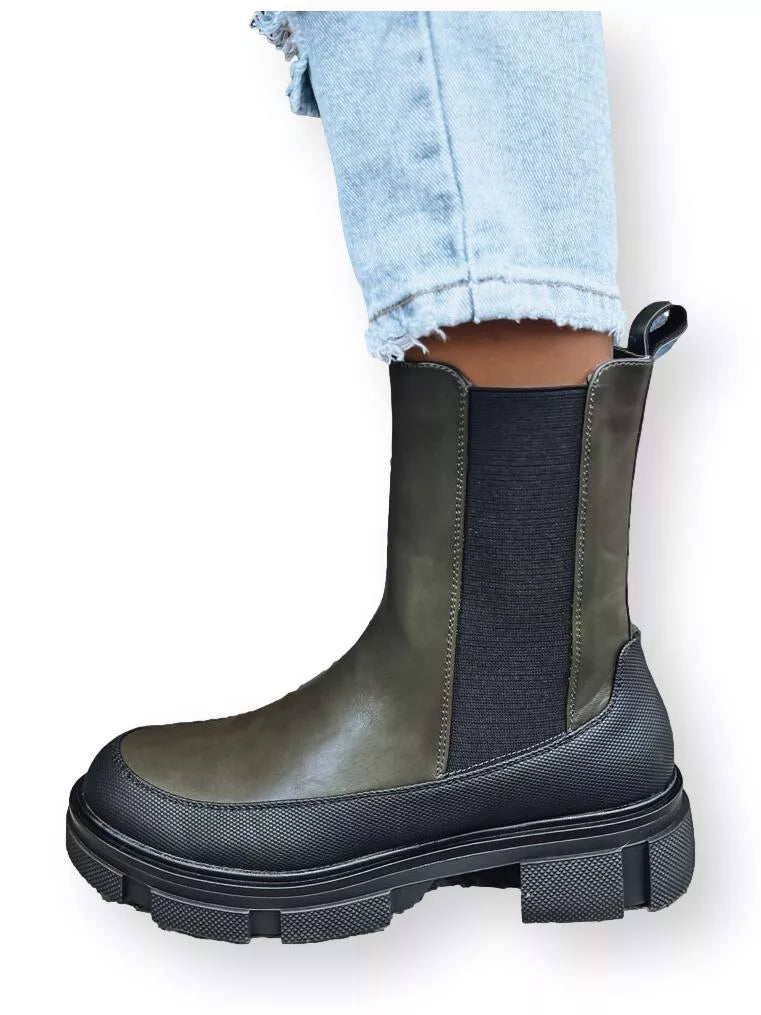 Sieviešu zābaki zaļi salna krāsā