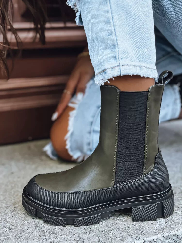 Sieviešu zābaki zaļi salna krāsā