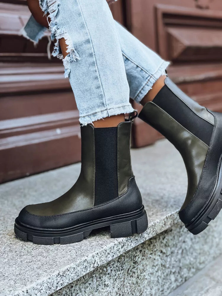 Sieviešu zābaki zaļi salna krāsā