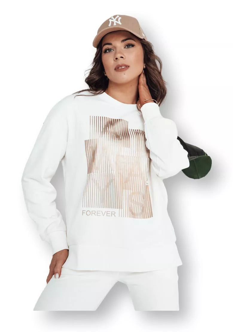 Sieviešu balts džemperis Femme