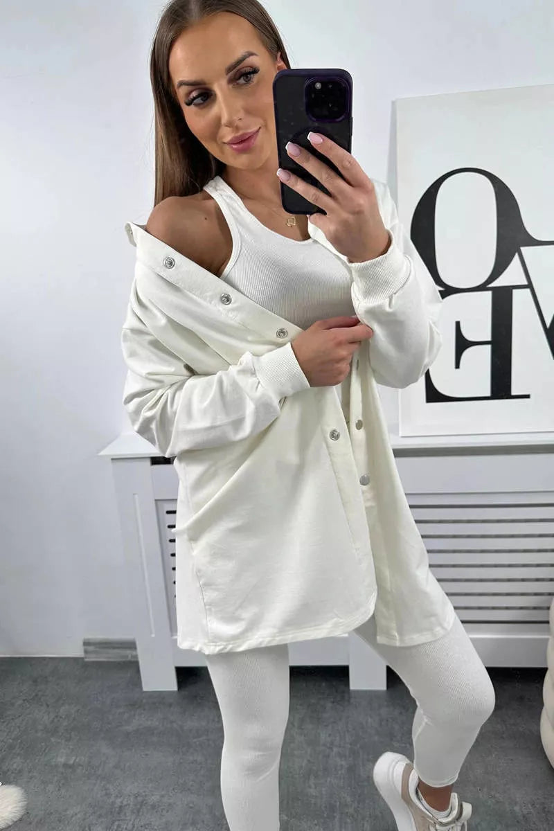 Sieviešu balts komplekts Triple