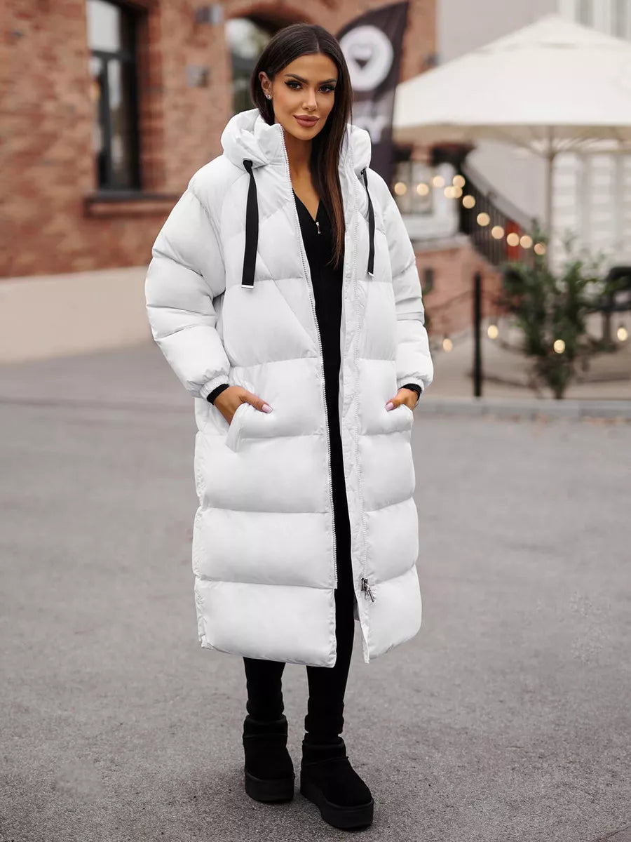 Sieviešu baltais mētelis Izabel