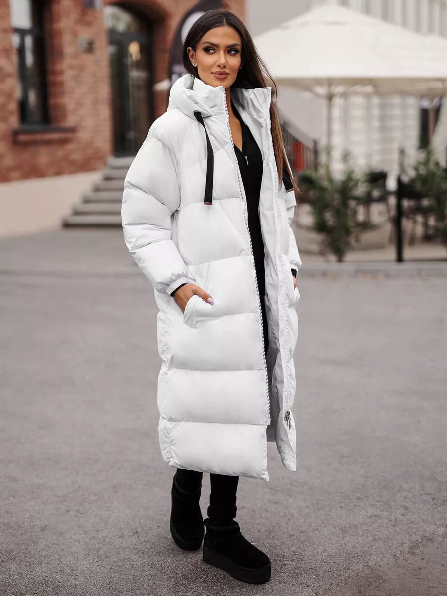 Sieviešu baltais mētelis Izabel