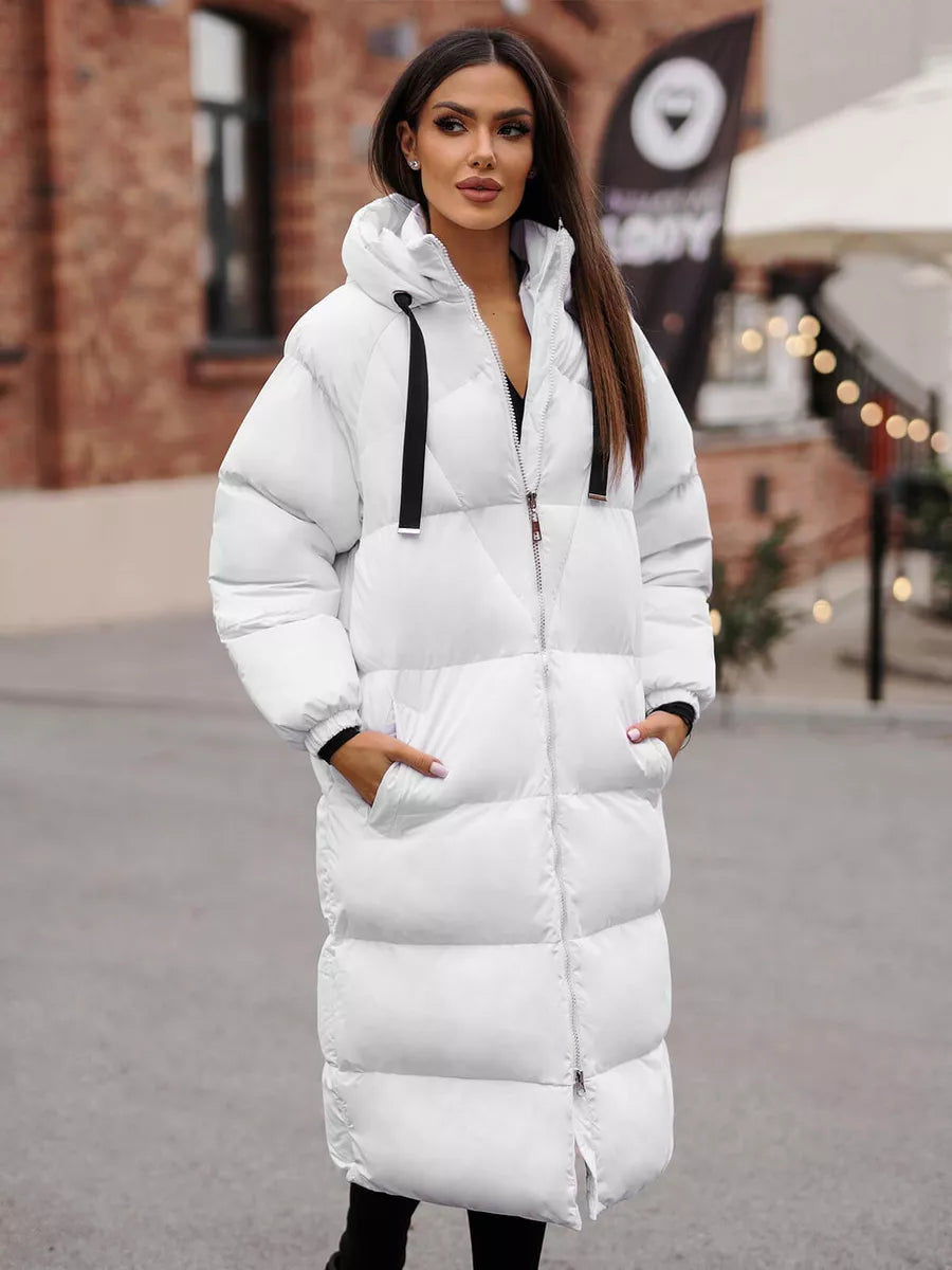 Sieviešu baltais mētelis Izabel