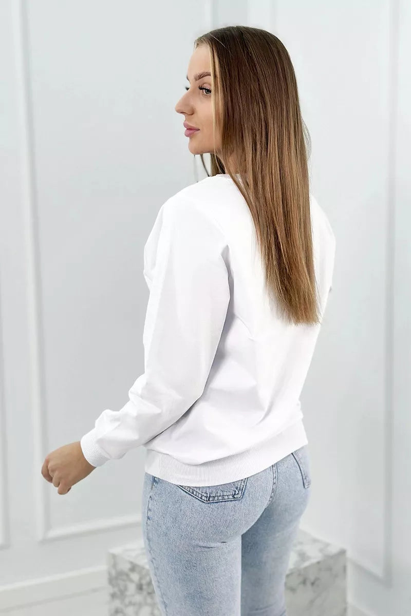 Sieviešu balts džemperis Vintage