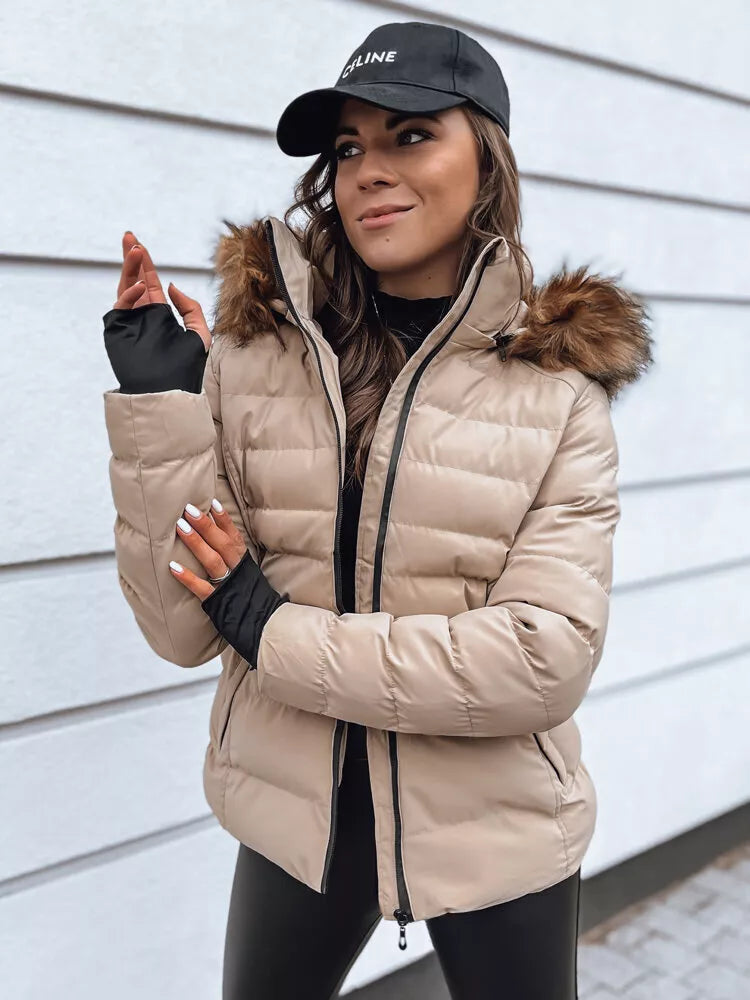 Sieviešu bēša ziemas jaka Paloma