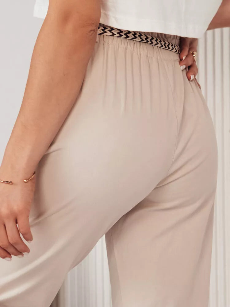 Sieviešu bikses gaiši brūnas Erli