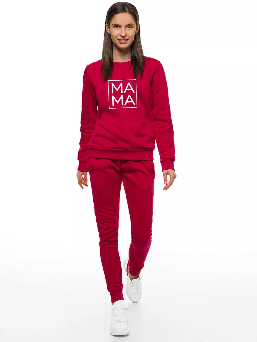 Sieviešu bordo džemperis MAMA