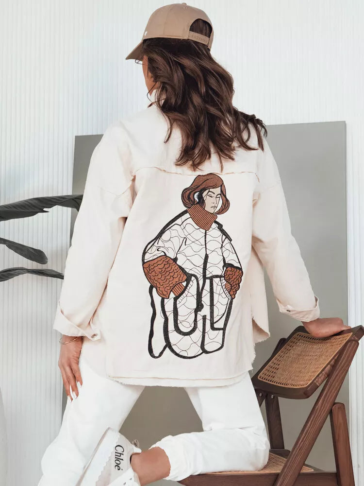 Sieviešu brūna džinsa jaka Damira