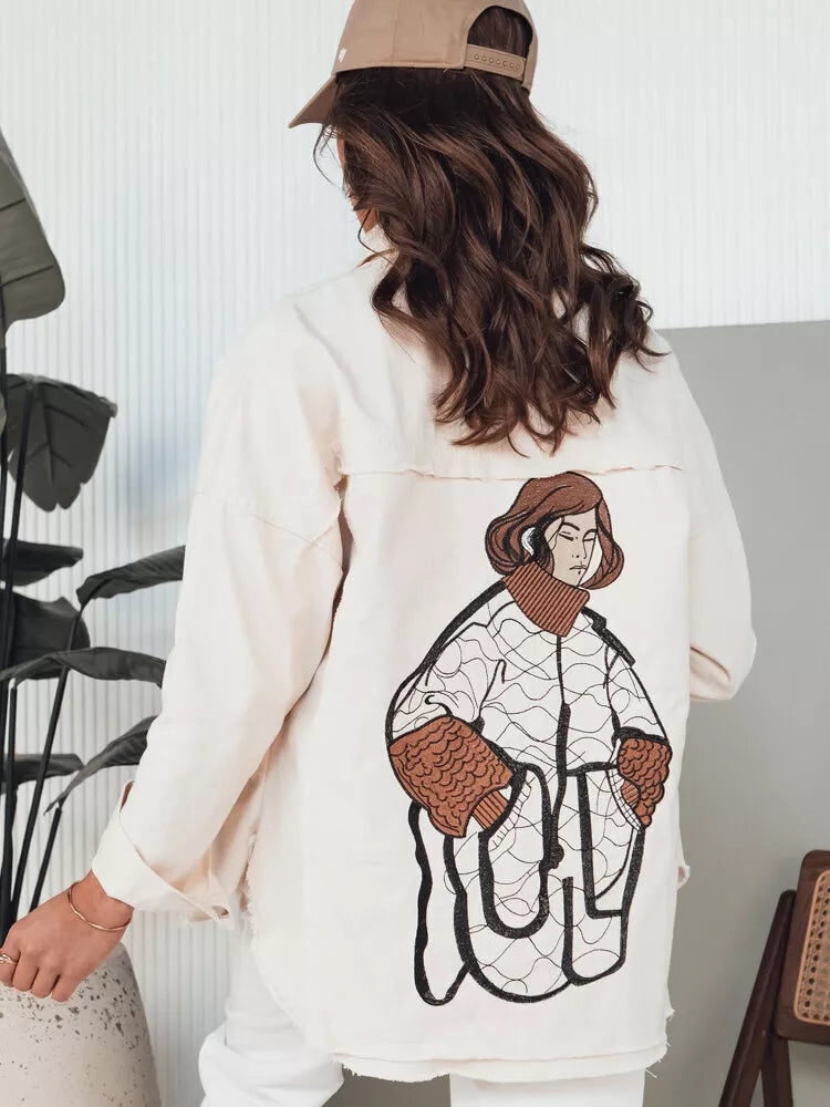 Sieviešu brūna džinsa jaka Damira