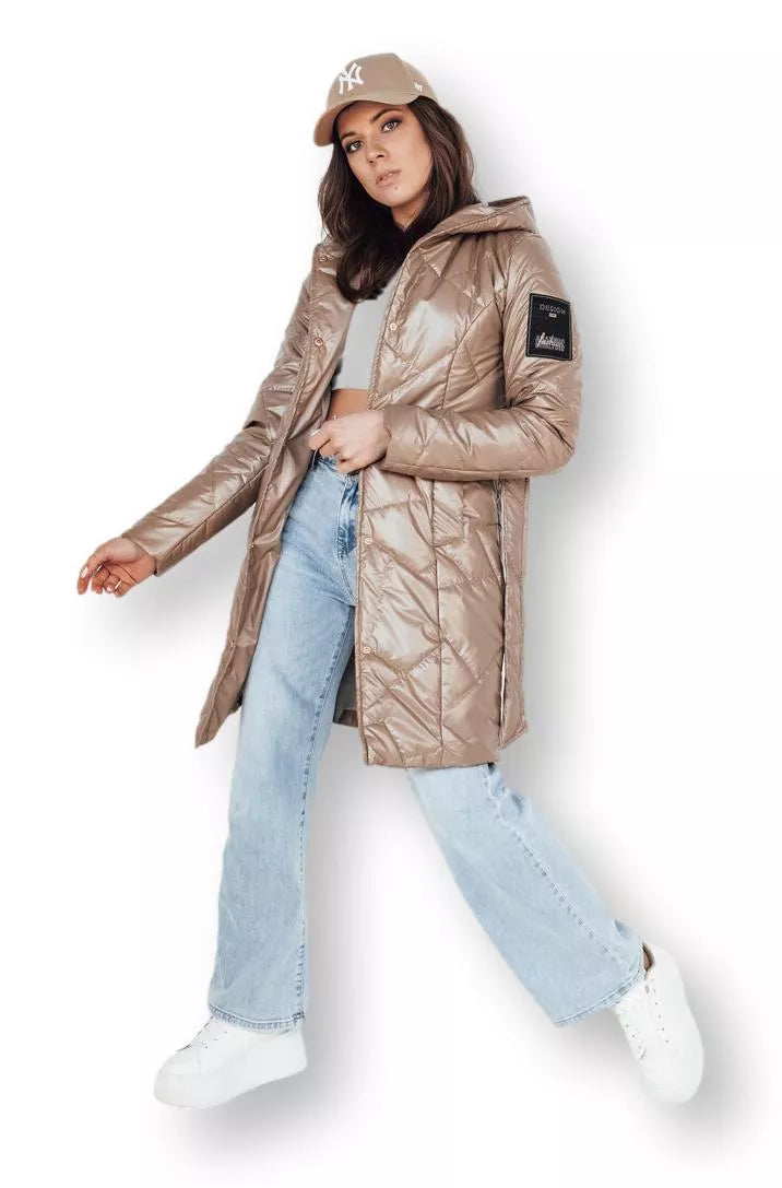 Sieviešu brūna jaka Perla