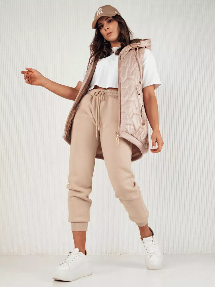 Sieviešu brūna veste ar kapuci Kolin