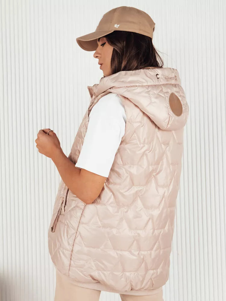 Sieviešu brūna veste ar kapuci Kolin