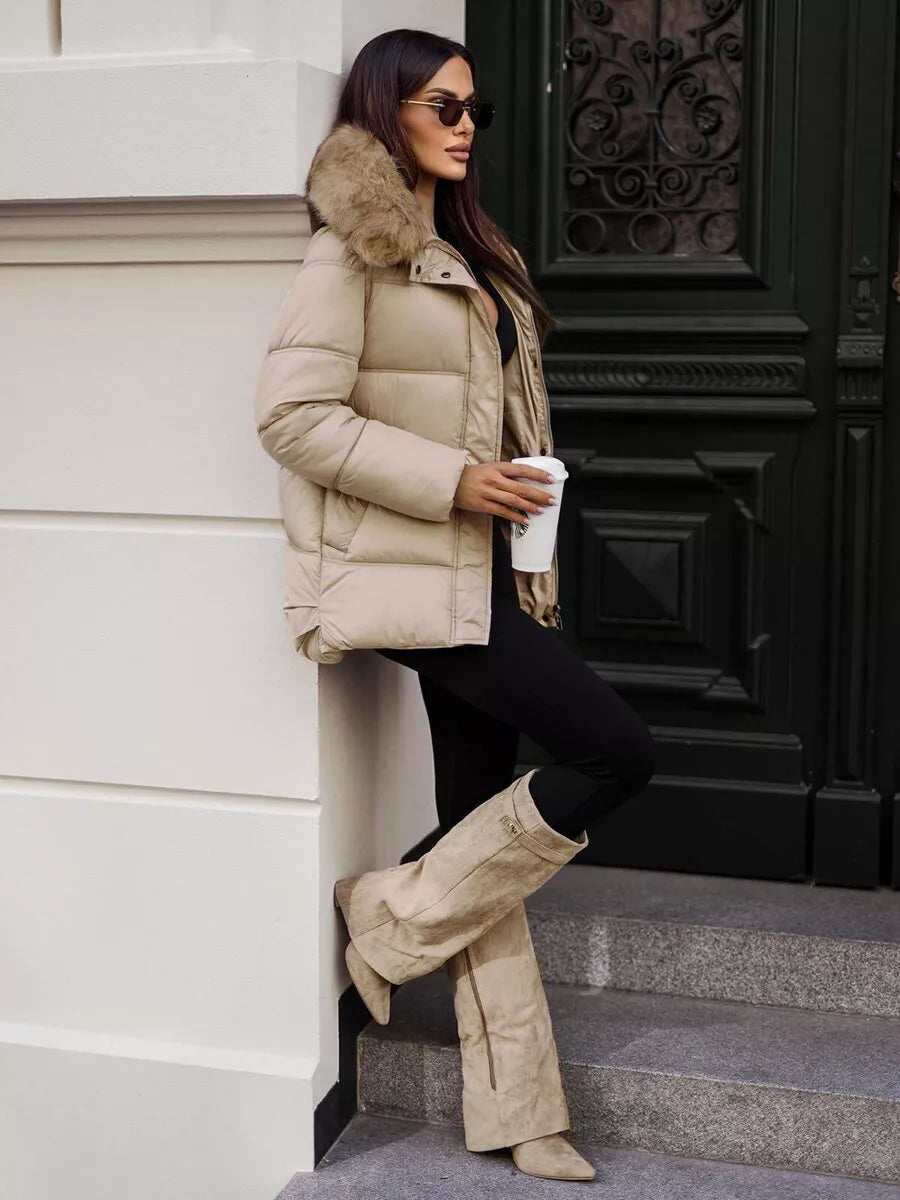 Brūna sieviešu ziemas jaka Star