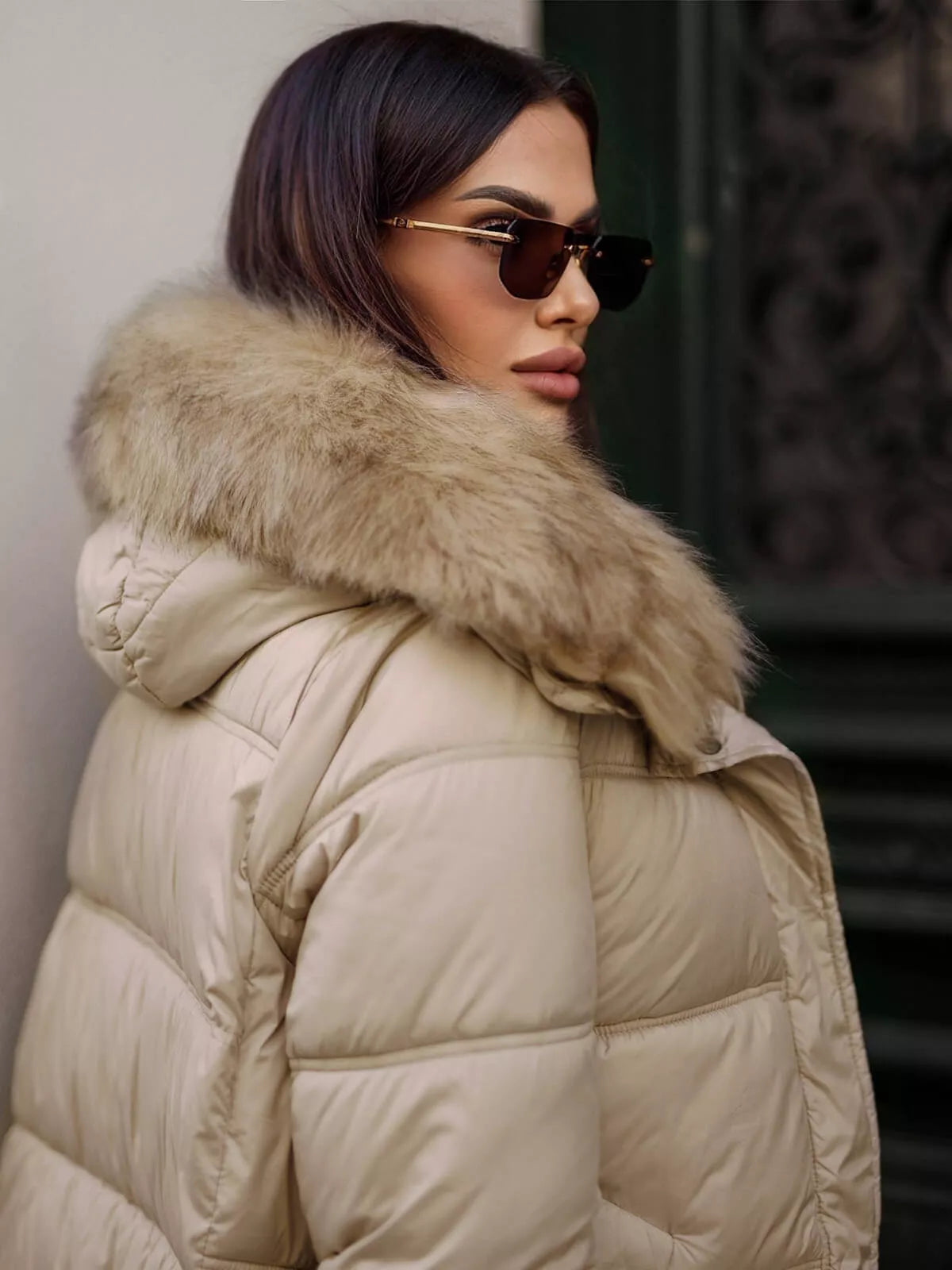 Brūna sieviešu ziemas jaka Star