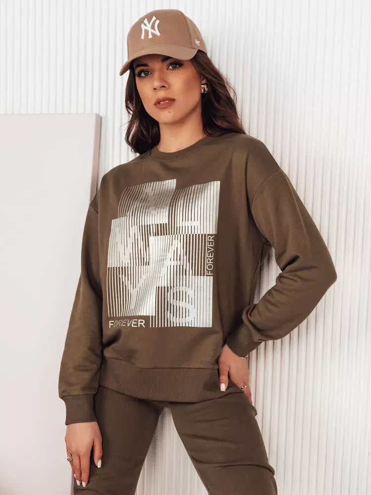 Sieviešu brūns džemperis Femme