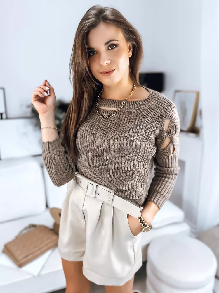 Sieviešu brūns džemperis Liucin