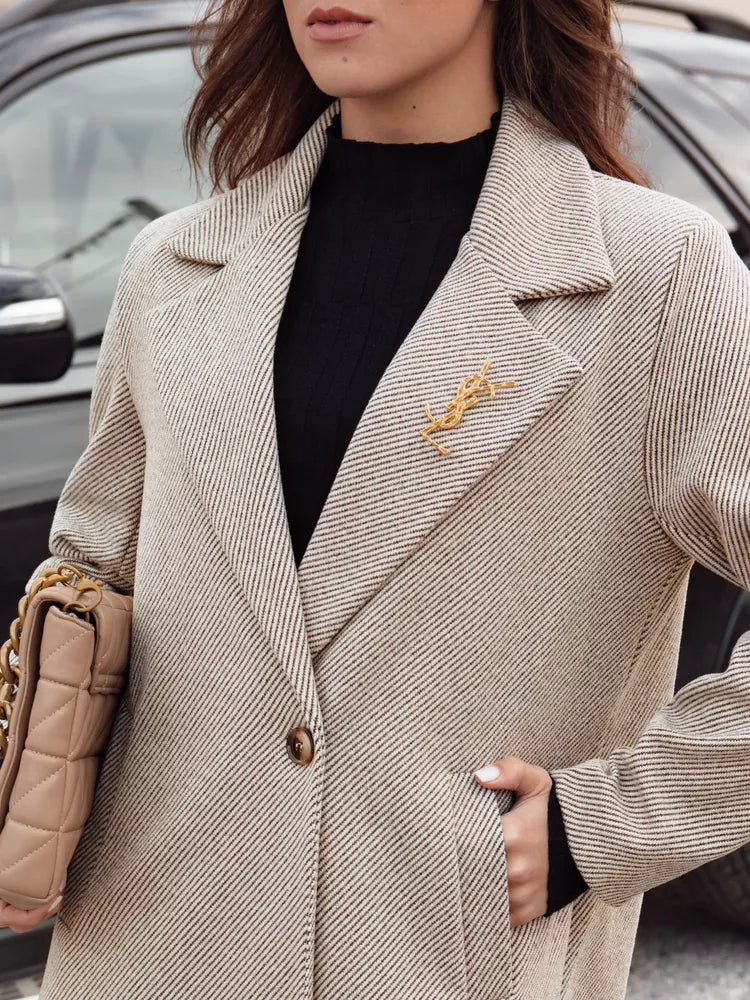 Sieviešu brūns mētelis Abel