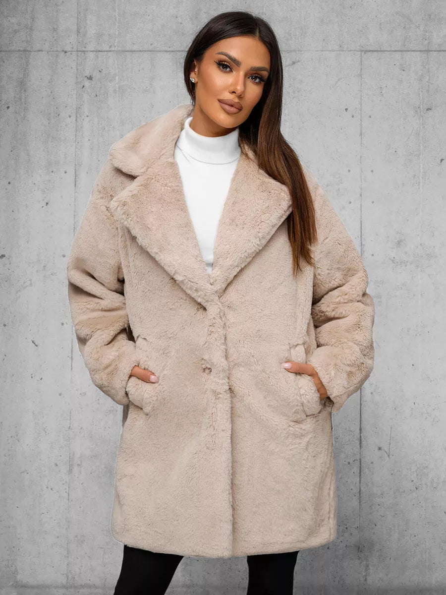 Sieviešu brūns mētelis Klara