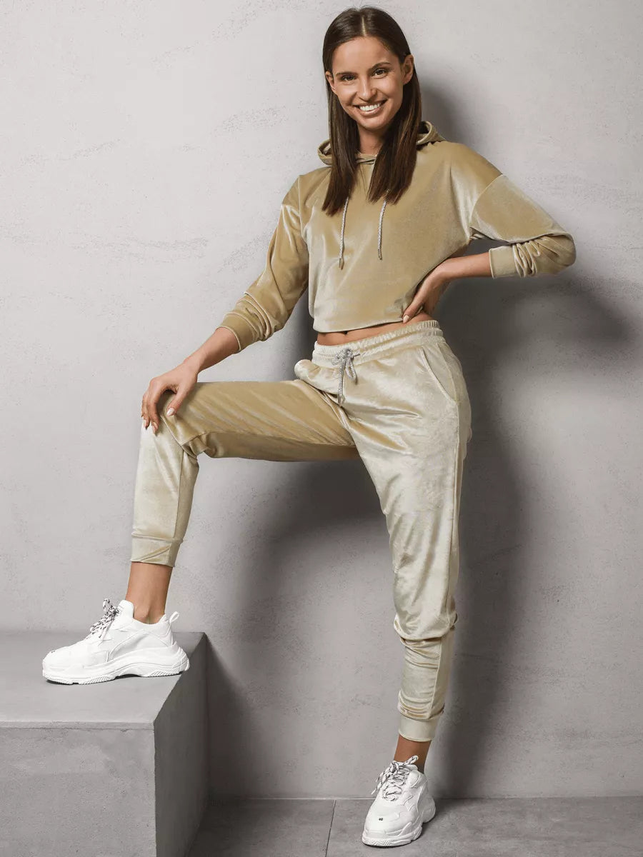 Bēšs sieviešu sporta komplekts Gabi