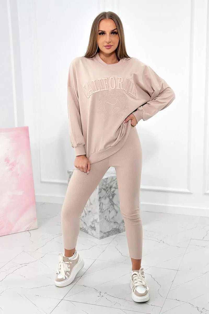 Sieviešu gaiši bēšs komplekts California 