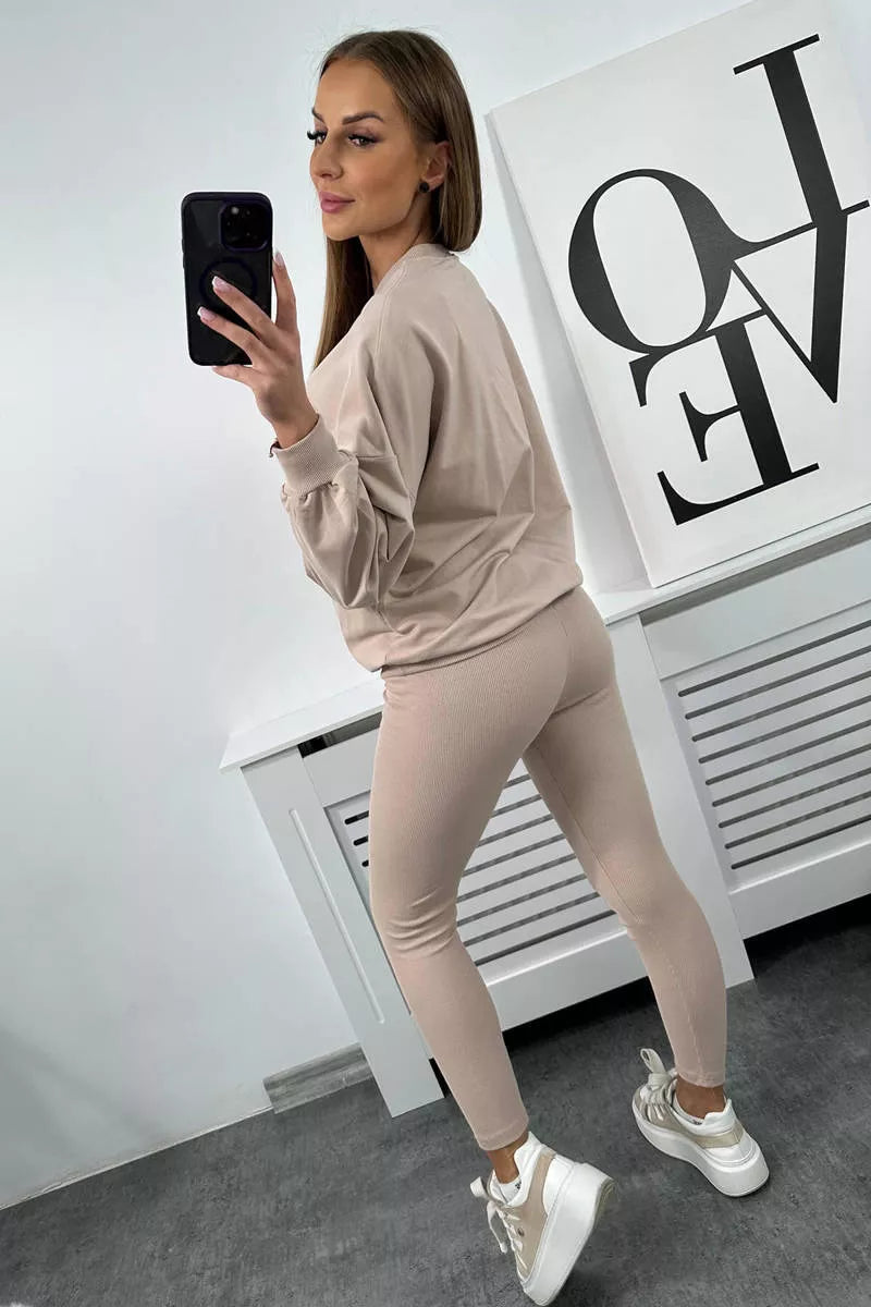 Sieviešu gaiši bēšs komplekts California 