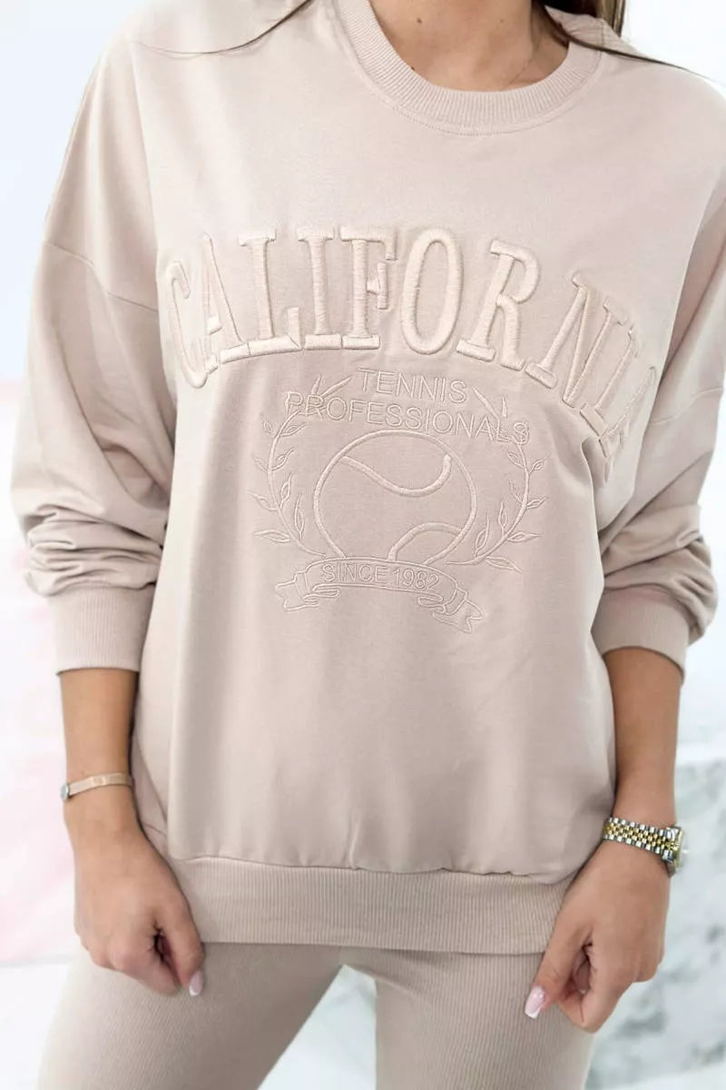 Sieviešu gaiši bēšs komplekts California 