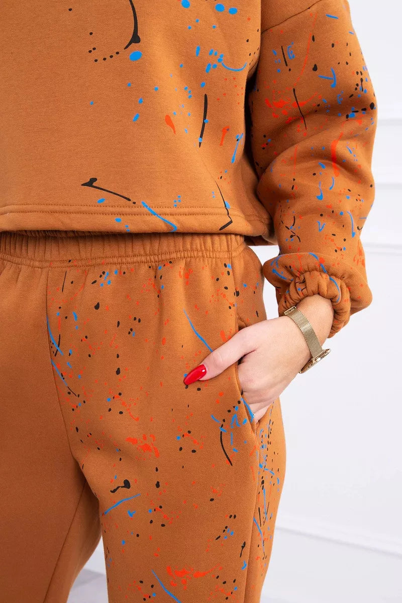 Sieviešu komplekts Splash, spilgti brūnā krāsā.