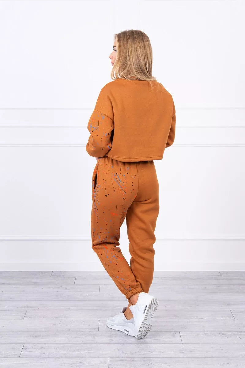 Sieviešu komplekts Splash, spilgti brūnā krāsā.