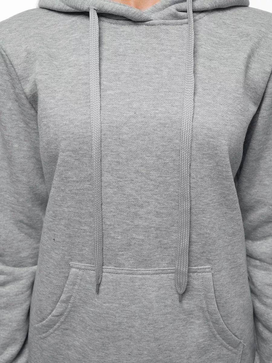 Sieviešu gaiši pelēka kleita ar kapuci Megan