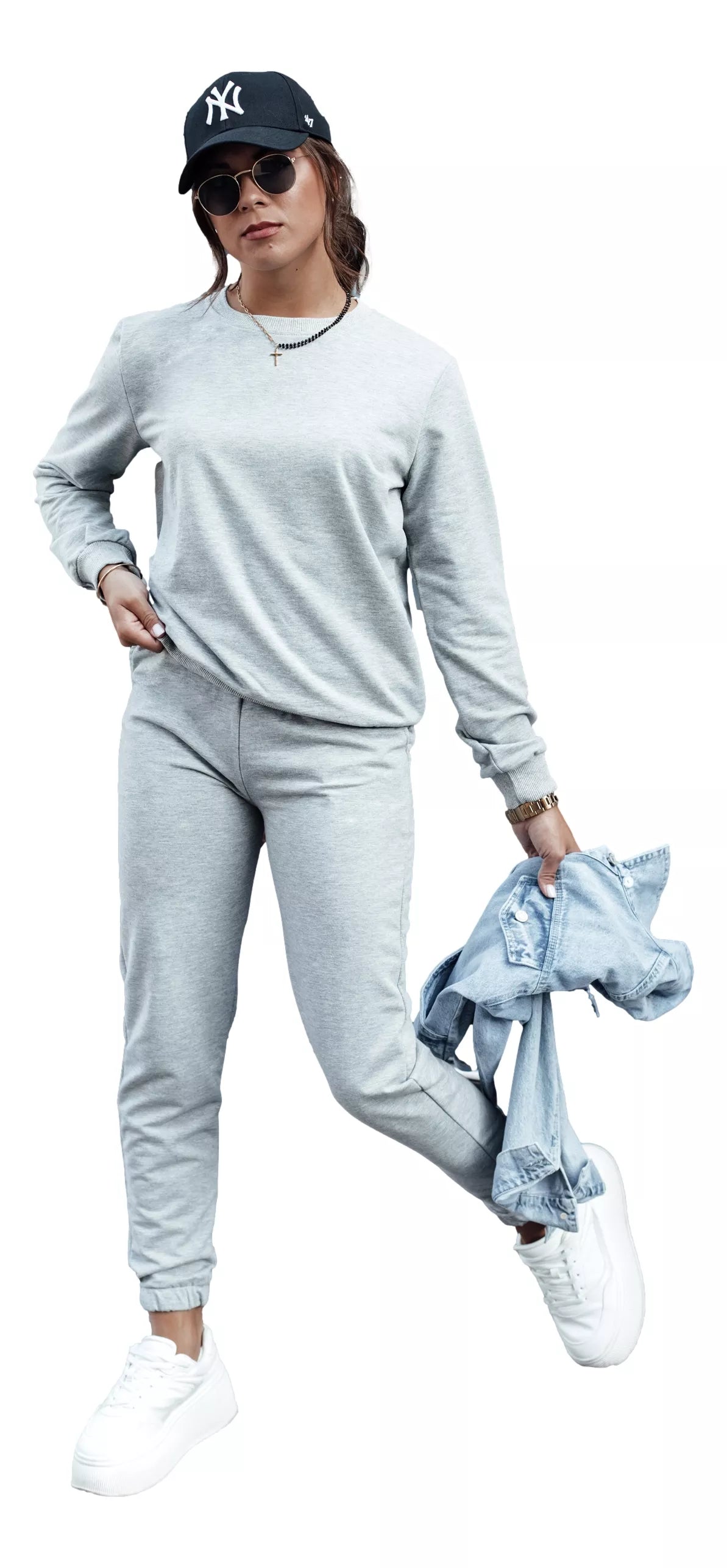 Sieviešu gaiši pelēks komplekts Milin