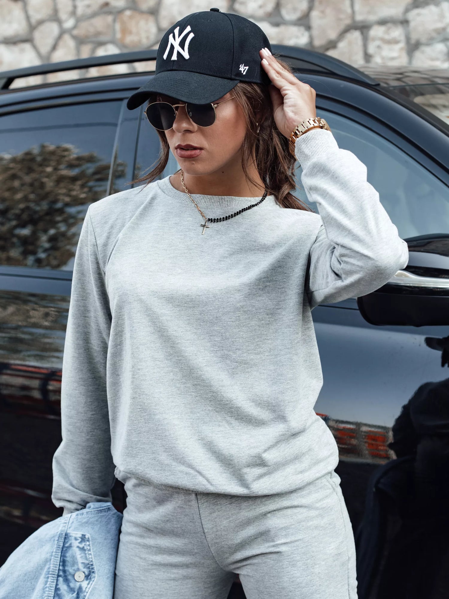 Sieviešu gaiši pelēks komplekts Milin