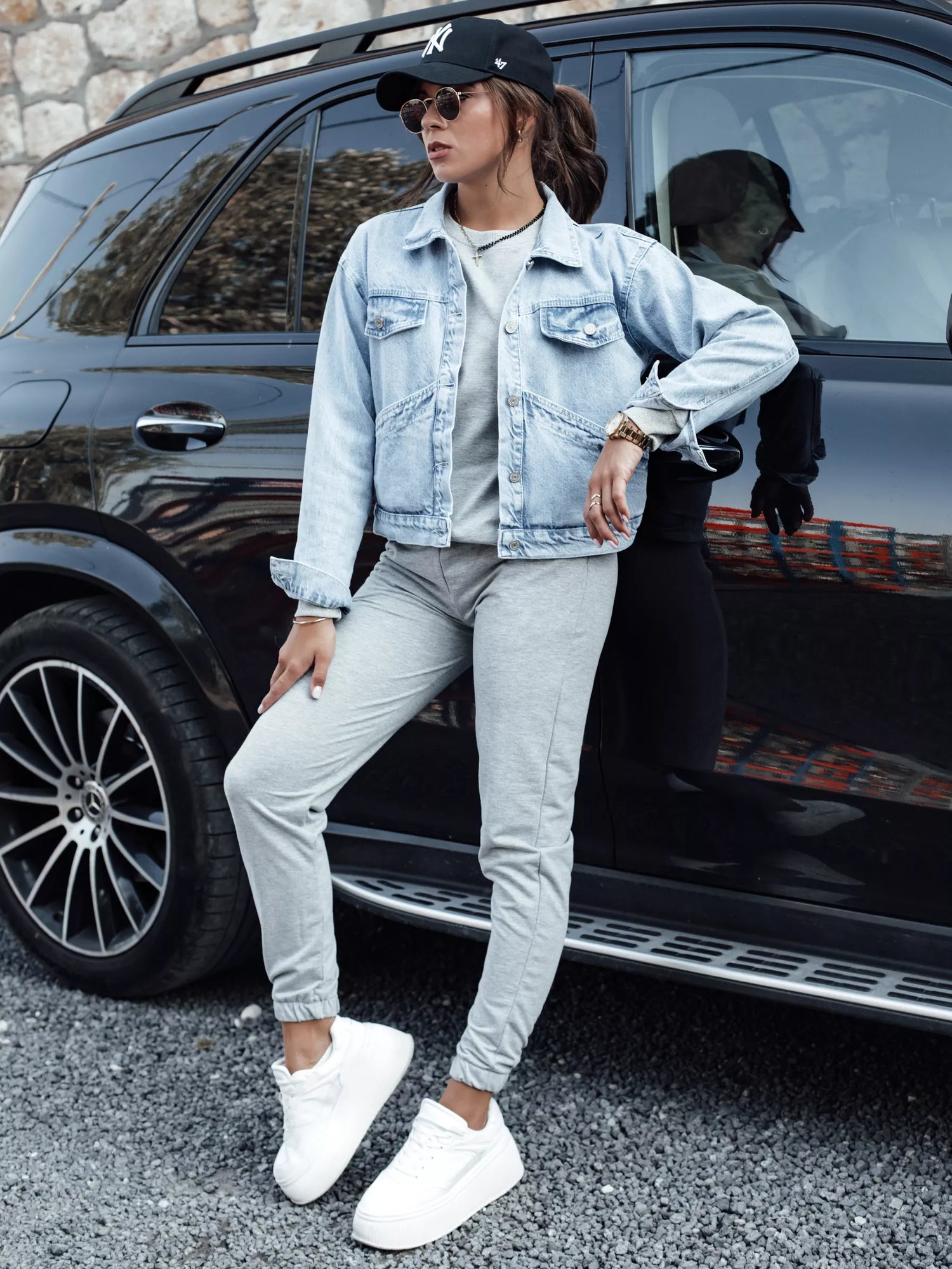 Sieviešu gaiši pelēks komplekts Milin