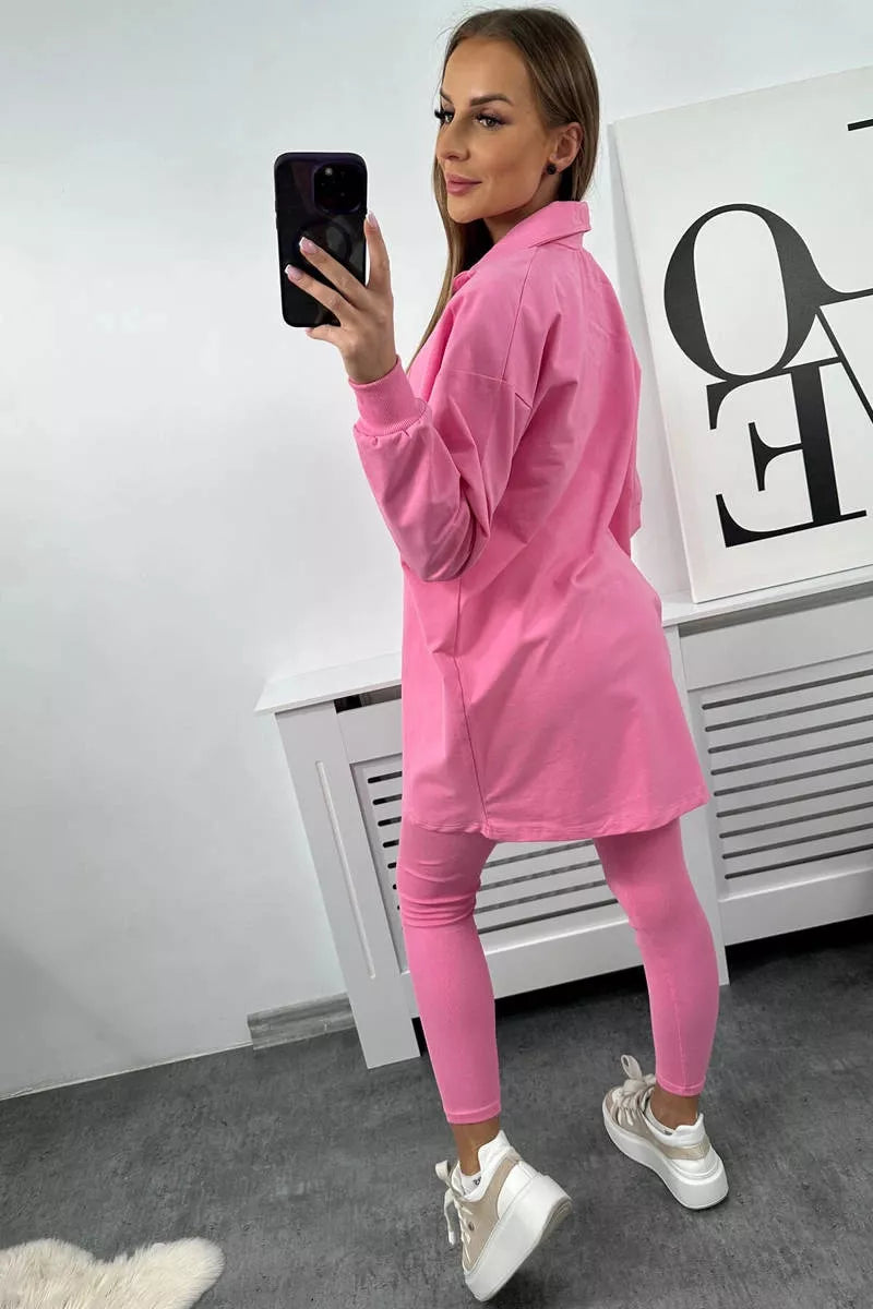 Sieviešu gaiši rozā komplekts Triple.