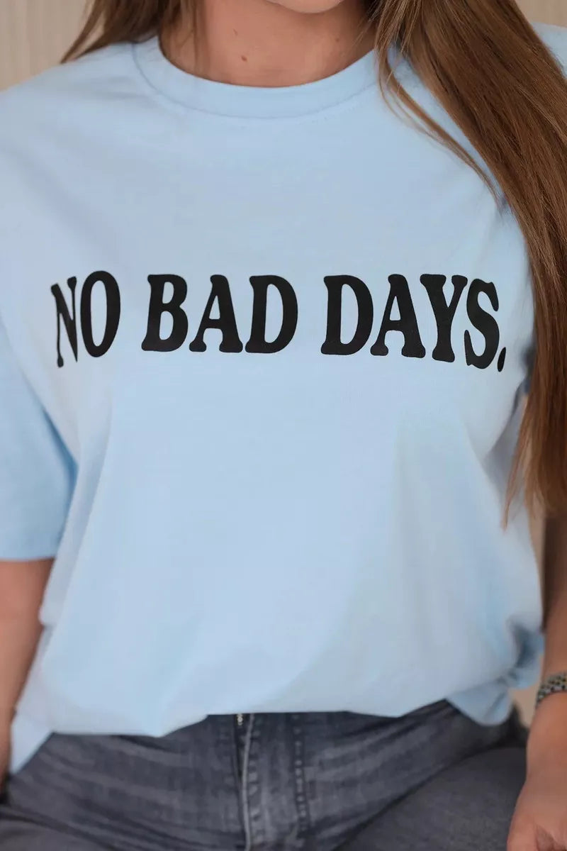 Sieviešu gaiši zils T-krekls Days