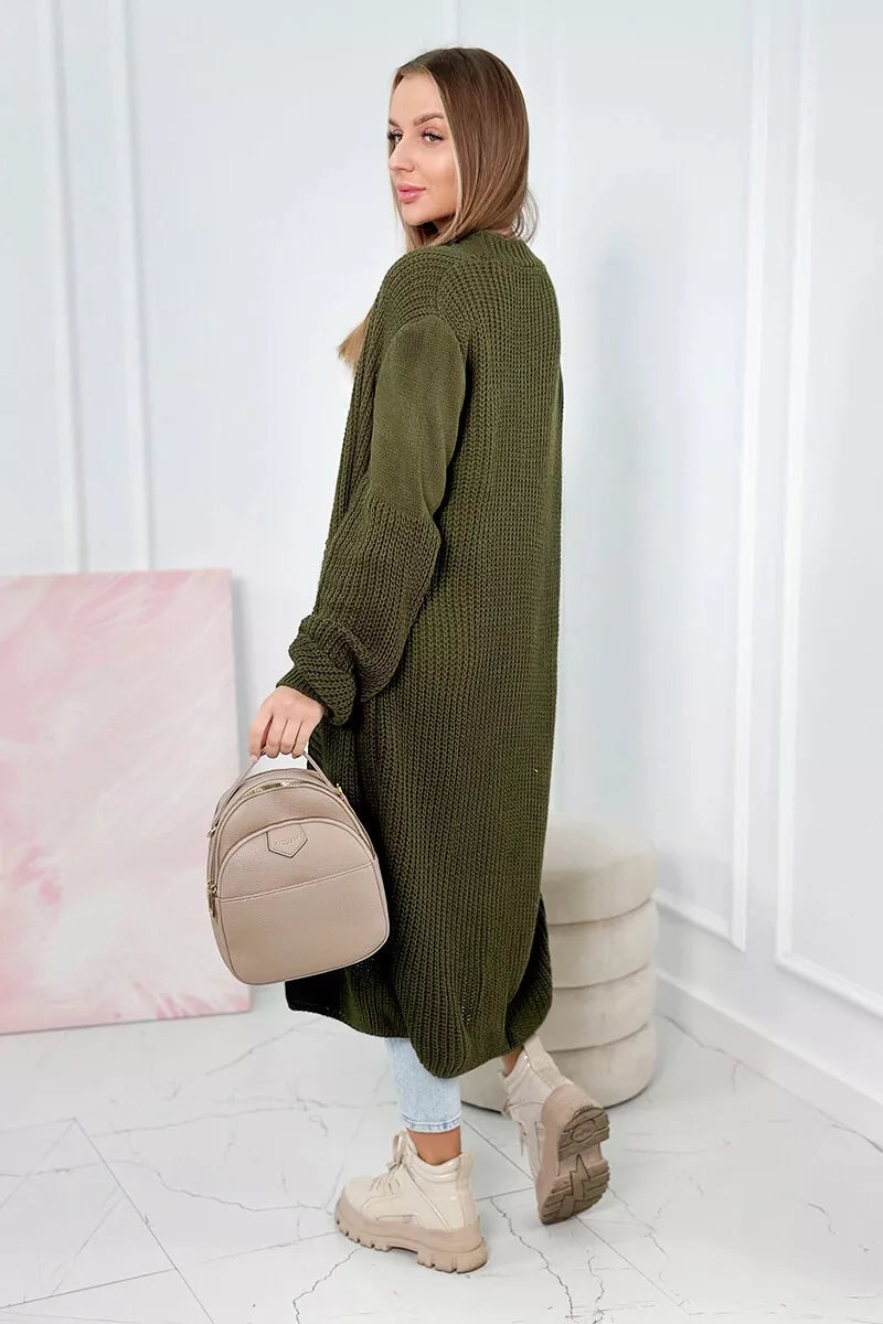 Sieviešu haki krāsas kardigans Longy