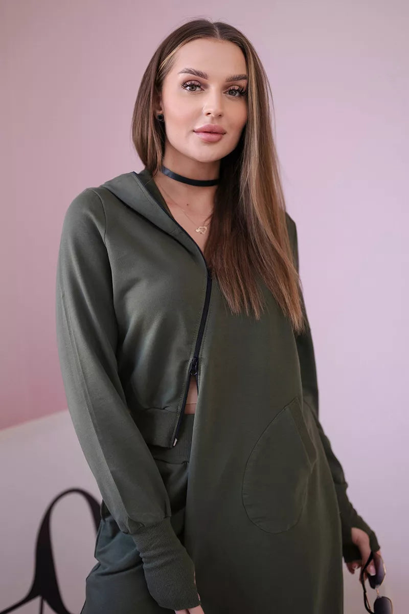 Sieviešu haki krāsas komplekts Donni