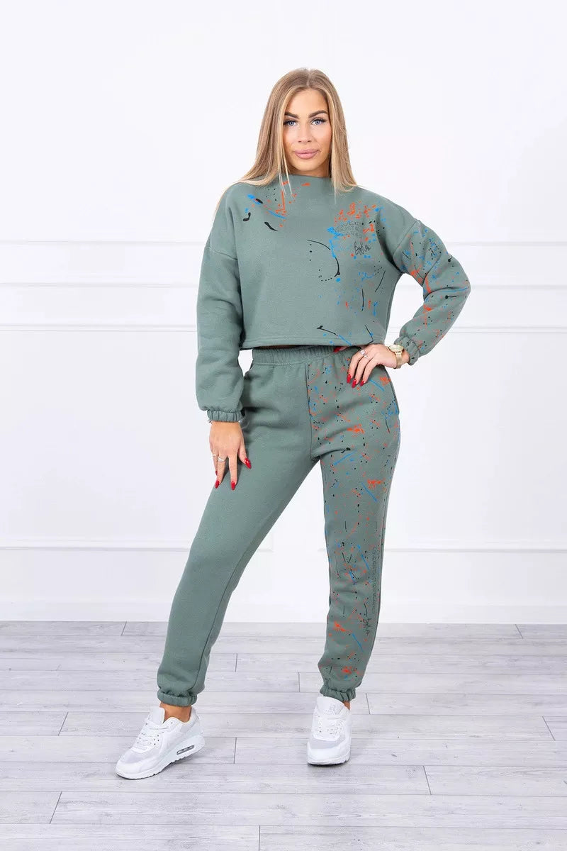 Sieviešu haki krāsas komplekts Splash.