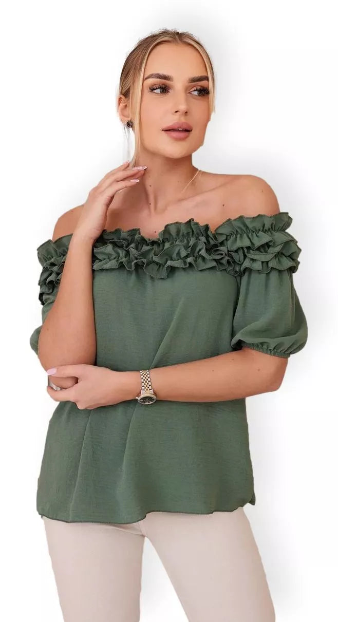 Sieviešu haki krāsas blūze Lorena