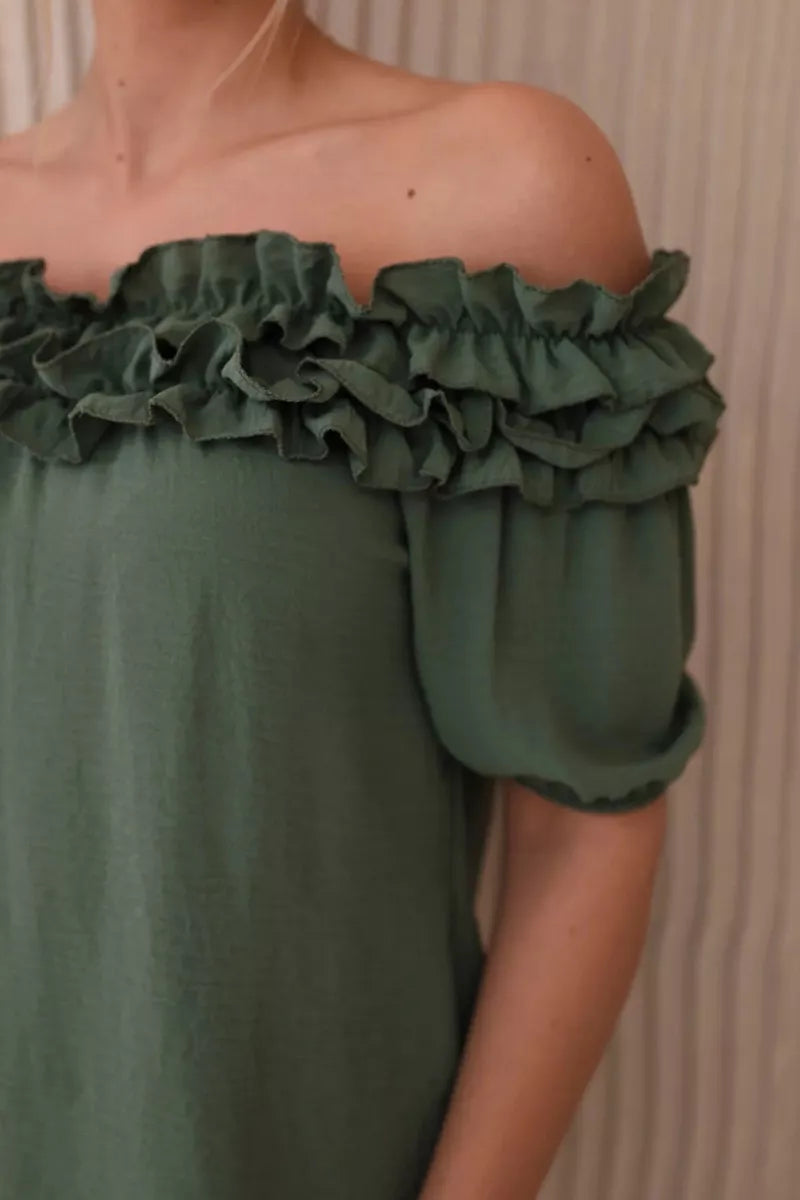 Sieviešu haki krāsas blūze Lorena