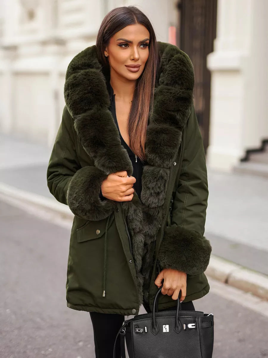 Sieviešu haki krāsas jaka Gibon