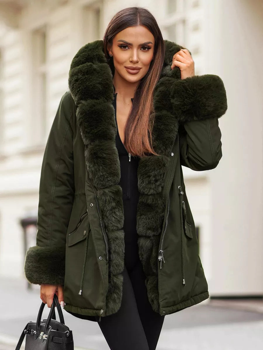 Sieviešu haki krāsas jaka Gibon