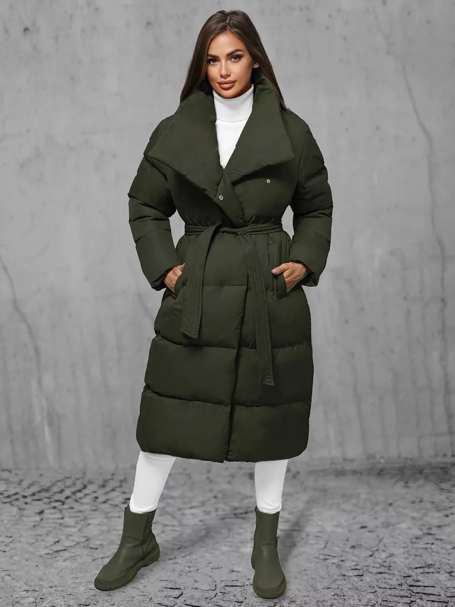 Sieviešu haki krāsas mētelis Korper