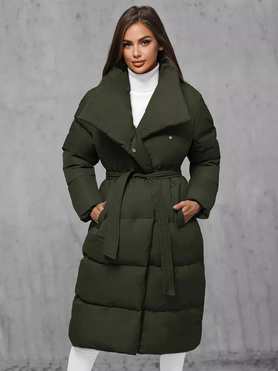 Sieviešu haki krāsas mētelis Korper