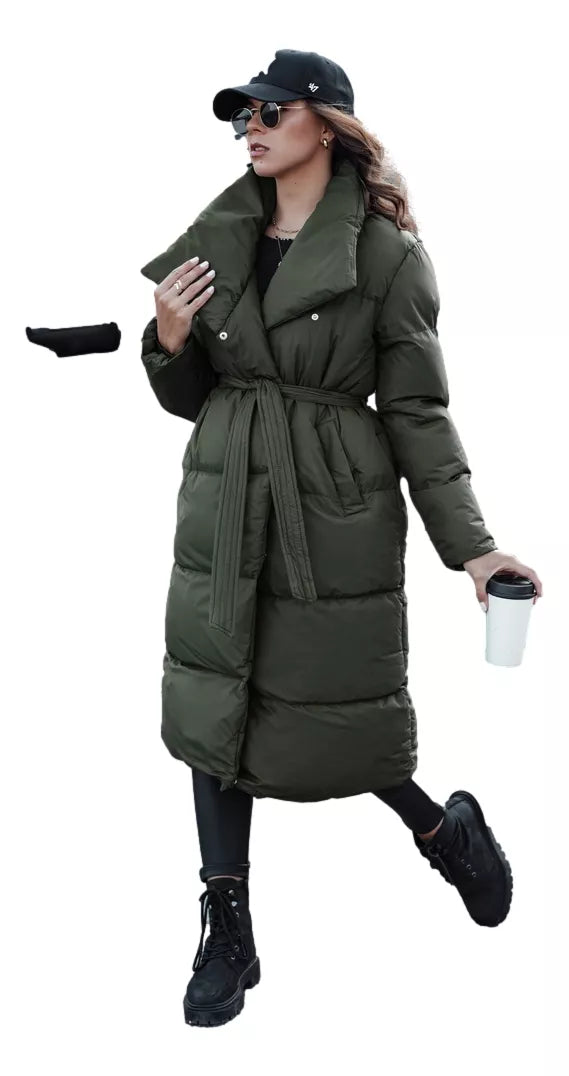 Sieviešu haki krāsas stepēta jaka Favi