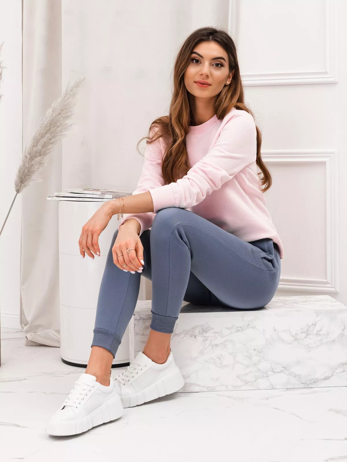 Sieviešu zilas ikdienas bikses Lilit