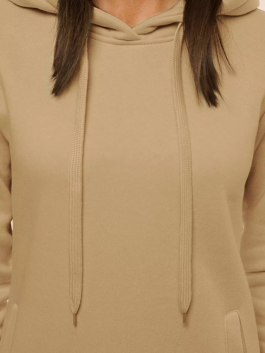 Sieviešu brūna kleita ar kapuci Margaret