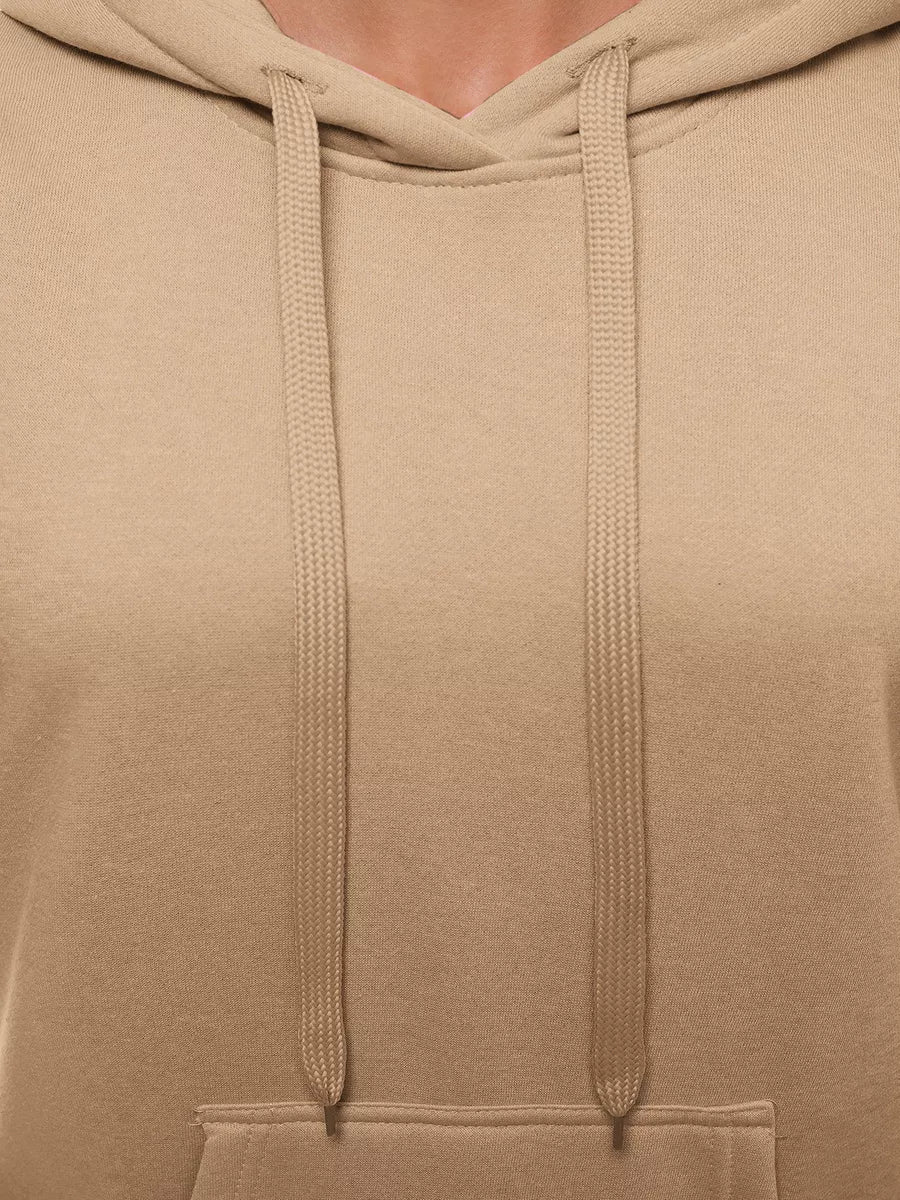 Sieviešu brūna kleita ar kapuci Megan